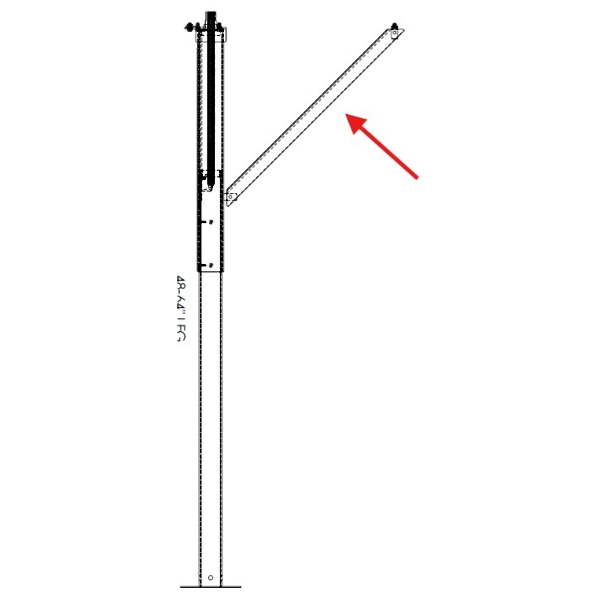 EasyConnect by Alumidock Leg Cross Support — 3ft. Wide Dock, 53-3/16ft. Length, Model# DOCKS:EC-CS-5